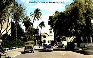 Laghouat - Avenue Marguerite et Eglise - 1960